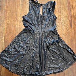 Short faux leather dress